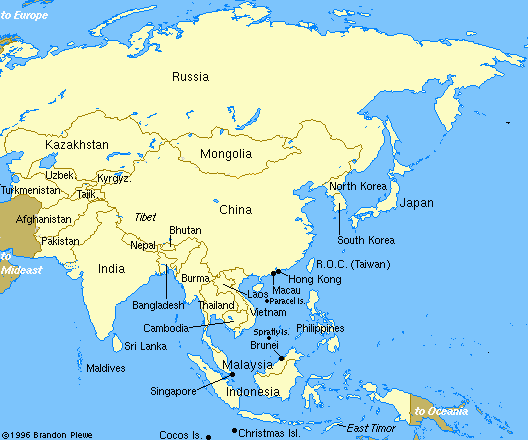 Shortwave Radio Broadcast Country Asia